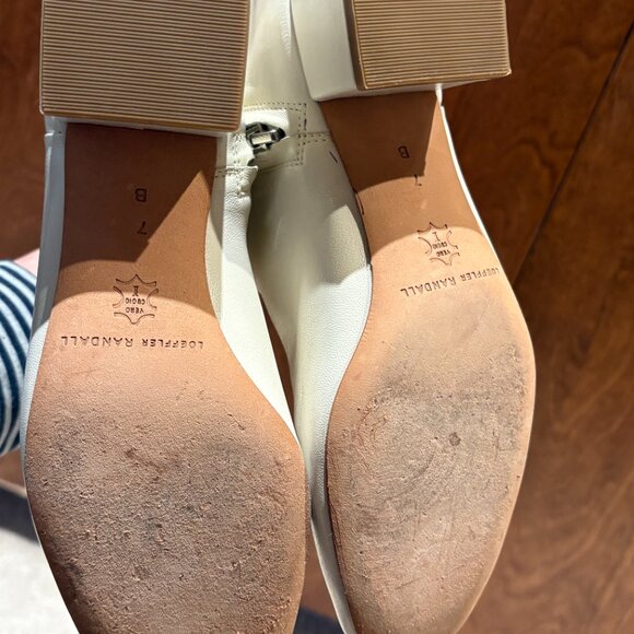 Loeffler Randall White Leather Chelsea Boots - Picture 9 of 10